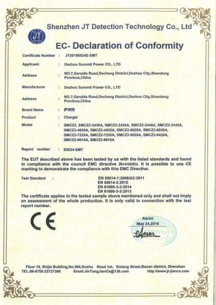 CE-EMC证书 20SMCZ2